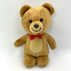 Gund Kraft Peanut Butter Bear Red Bow Plush
